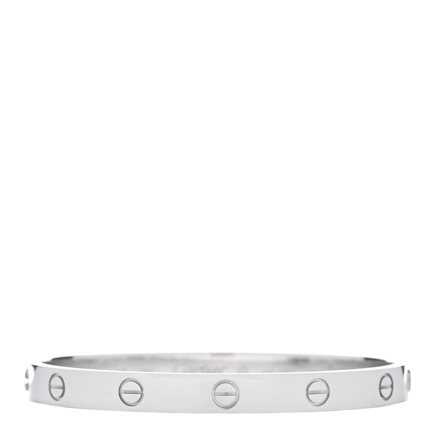 Cartier 18K White Gold LOVE Bracelet 18 1 of 9