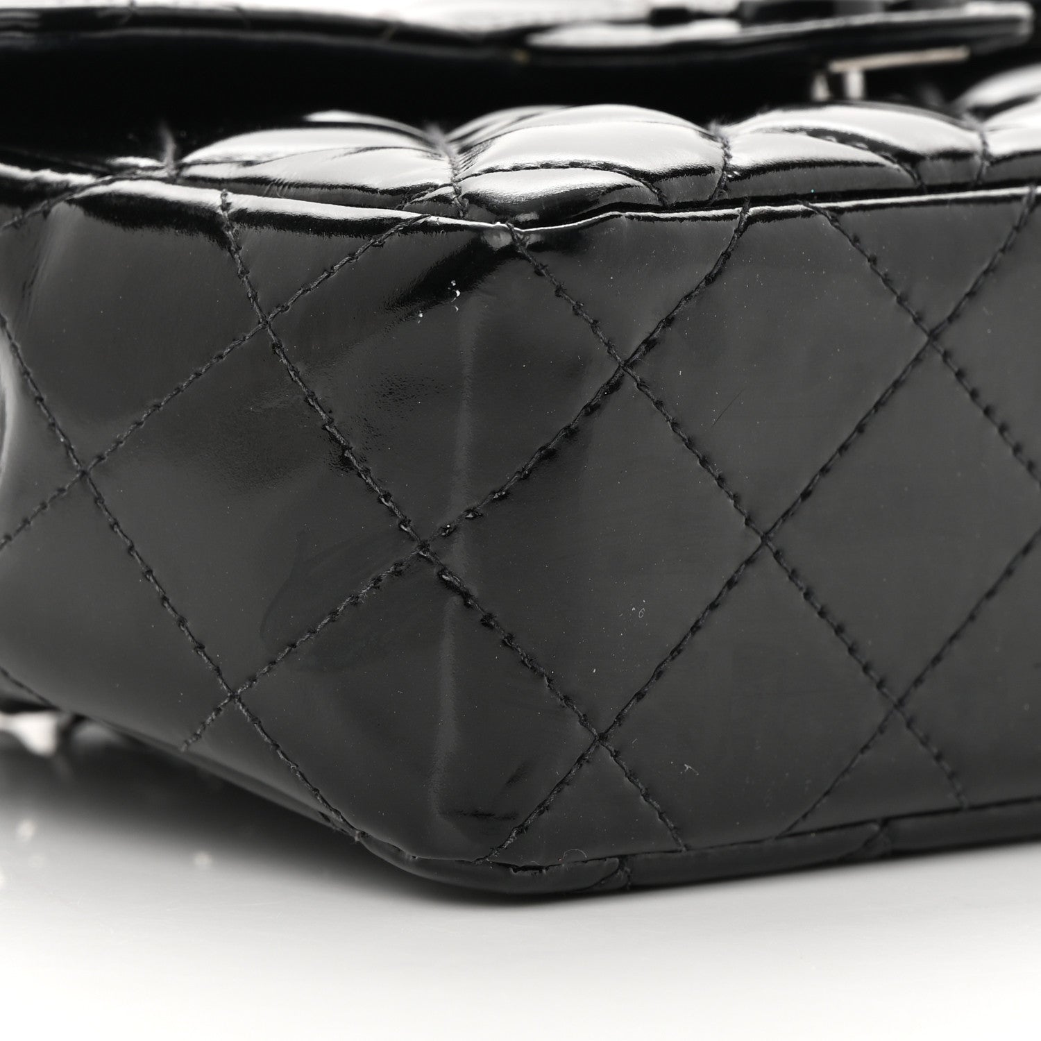 Chanel Patent Calfskin Quilted Mini Square Flap So Black 10 of 18