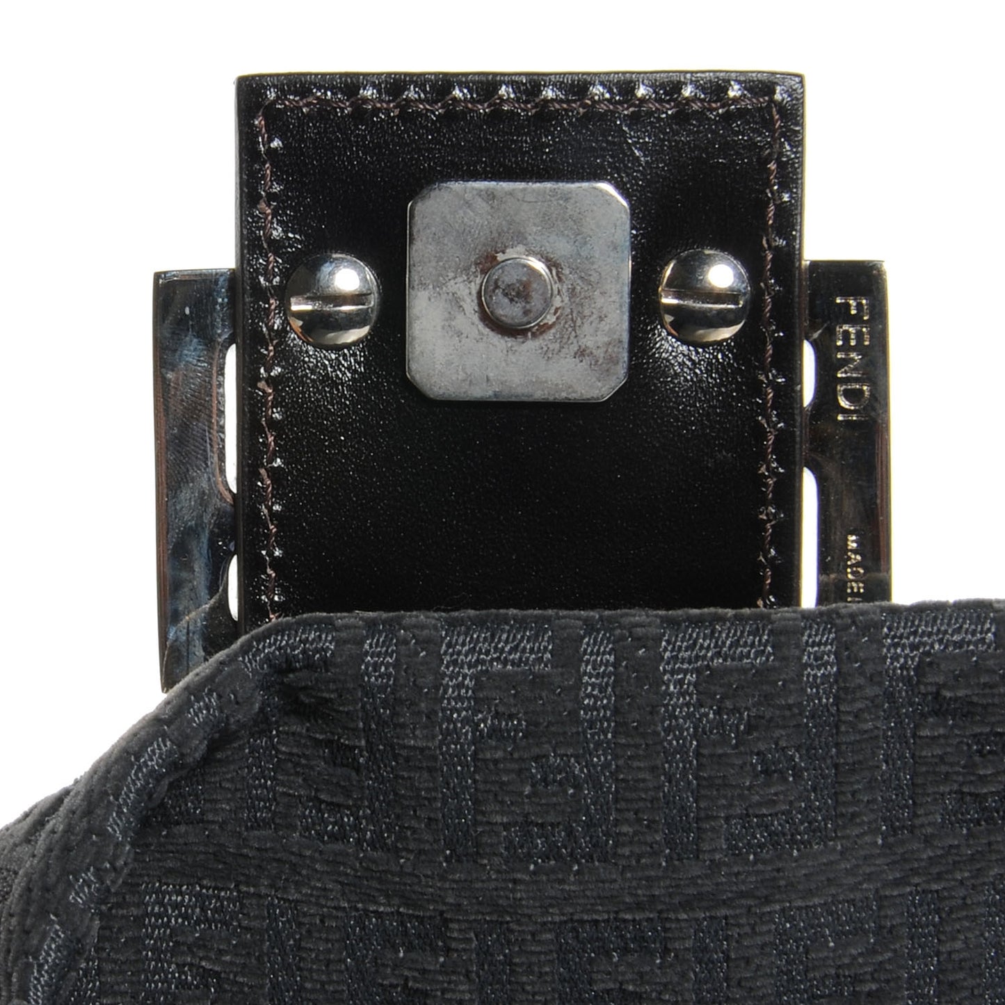 Velvet Zucchino Suede Mini Mama Baguette Grigio Testa di Moro