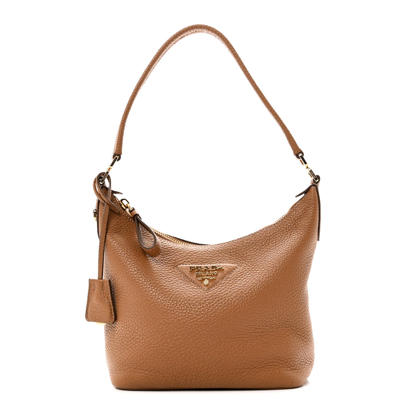 Vitello Daino Soft Mini Shoulder Bag Caramel