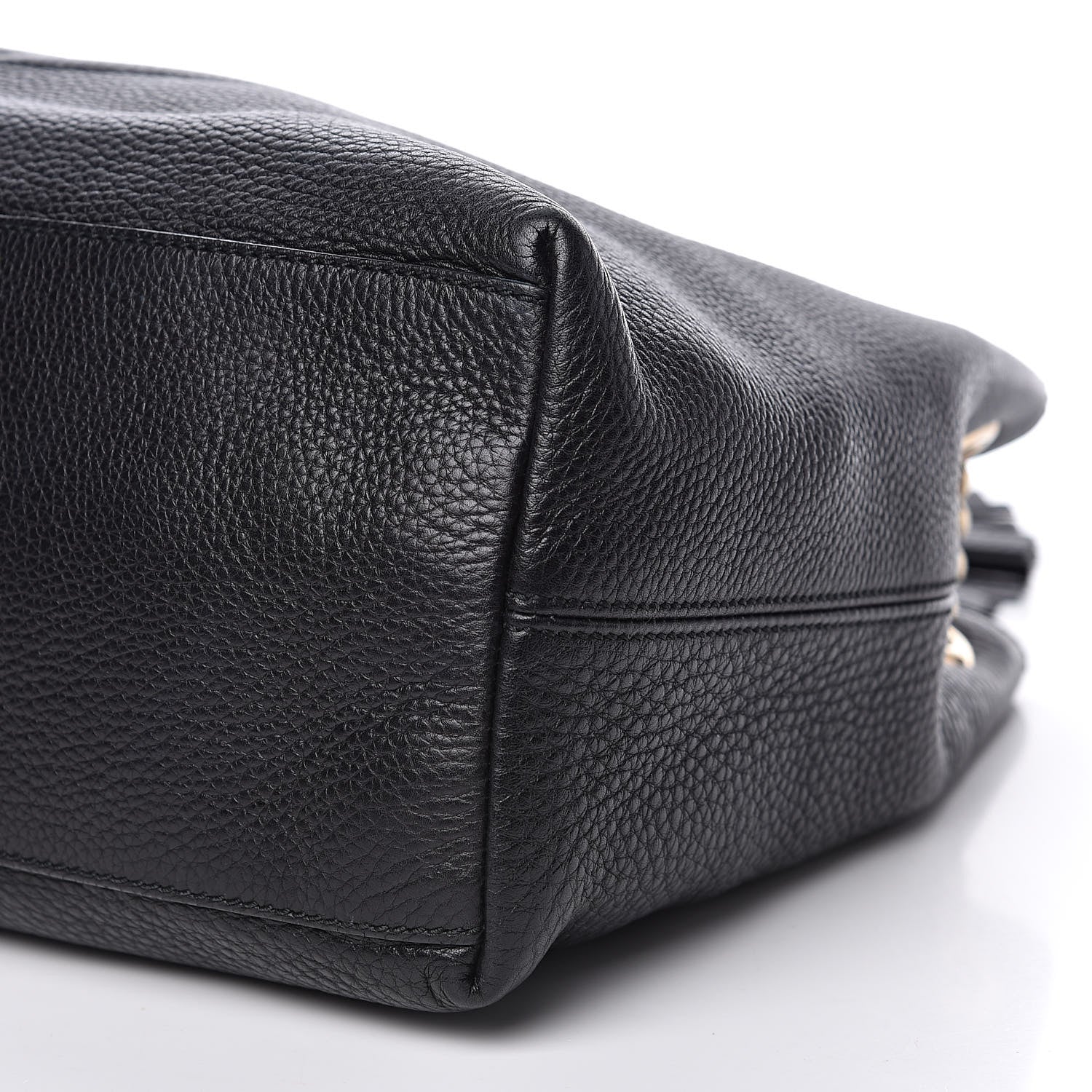 Gucci Pebbled Calfskin Medium Soho Chain Shoulder Bag Black 9 of 11