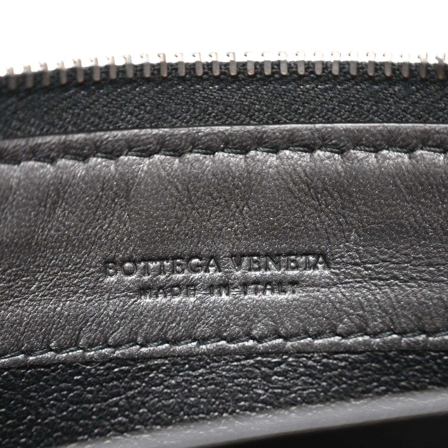 Bottega Veneta Metallic Nappa Intrecciato Zip Around Wallet Grey 6 of 9