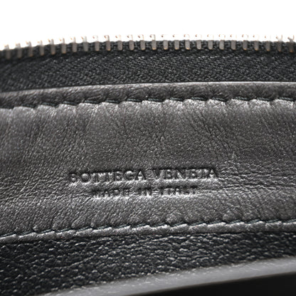 Bottega Veneta Metallic Nappa Intrecciato Zip Around Wallet Grey 6 of 9