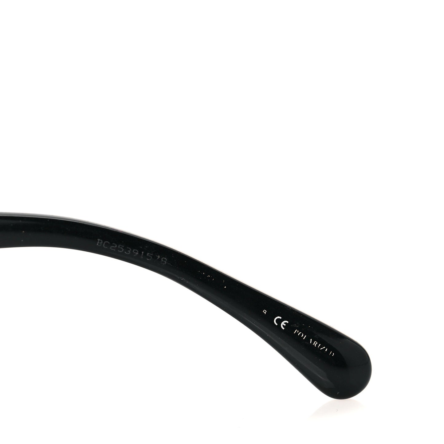 Acetate Strass Polarized Square Sunglasses 5422-B Black