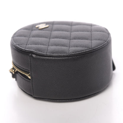 Chanel Caviar Quilted Round Clutch With Chain Black 8 of 11