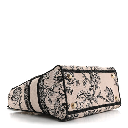 Christian Dior Canvas Embroidered Jardin Botanique Medium Lady D-Lite Light Pink Black 4 of 15