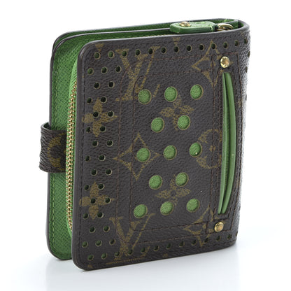 Louis Vuitton Monogram Perforated Compact Zipped Wallet Green 2 of 9