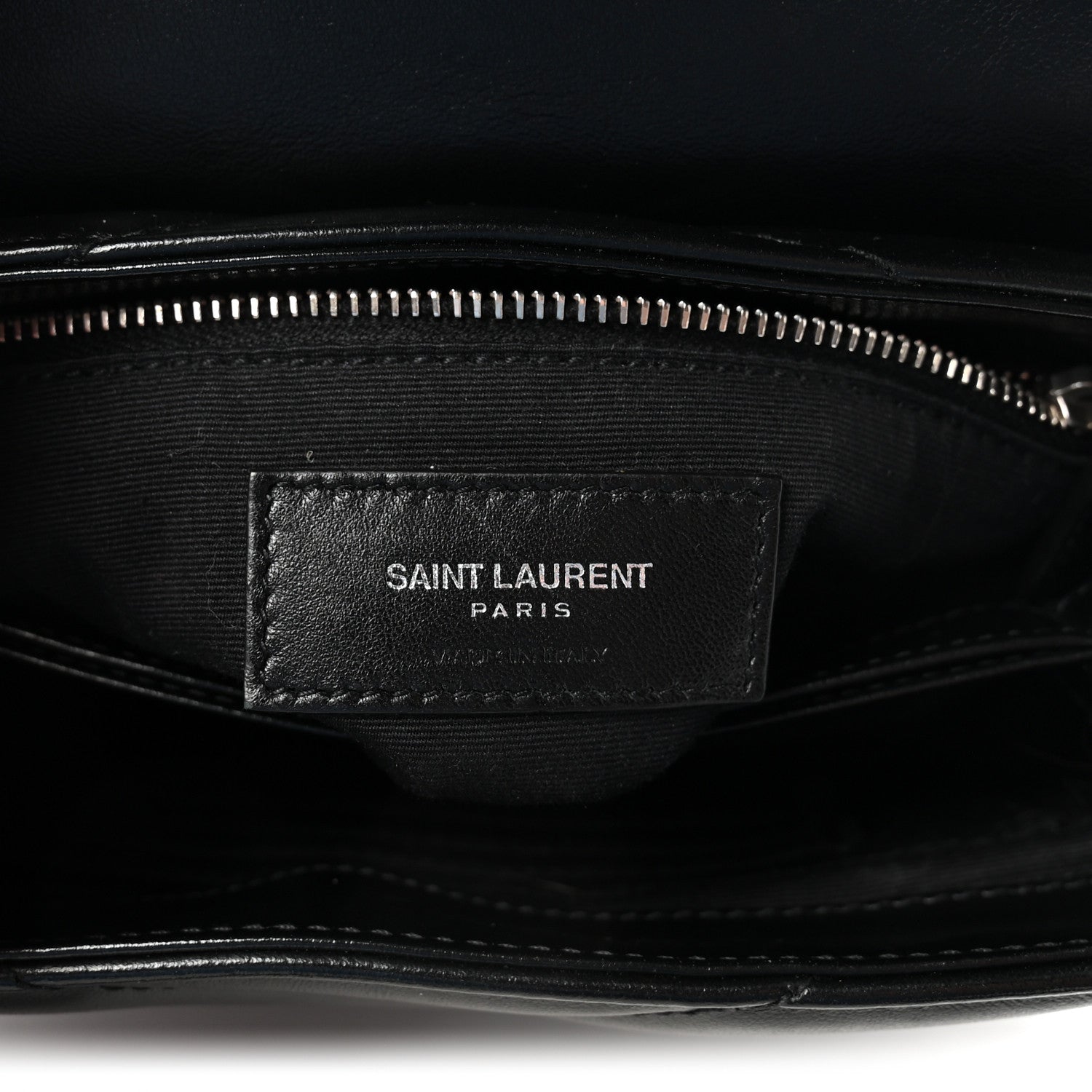 Saint Laurent Calfskin Y Quilted Monogram Toy Loulou Crossbody Bag Black 6 of 9