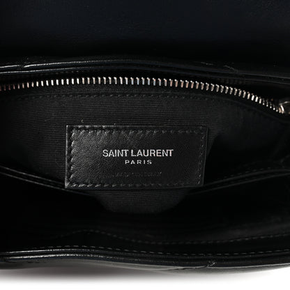 Saint Laurent Calfskin Y Quilted Monogram Toy Loulou Crossbody Bag Black 6 of 9