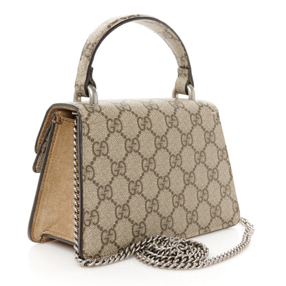 Gucci GG Supreme Monogram Mini Dionysus Top Handle Bag Taupe 3 of 10