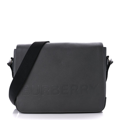 Burberry Calfskin Logo Messenger Charcoal Grey 1 of 13