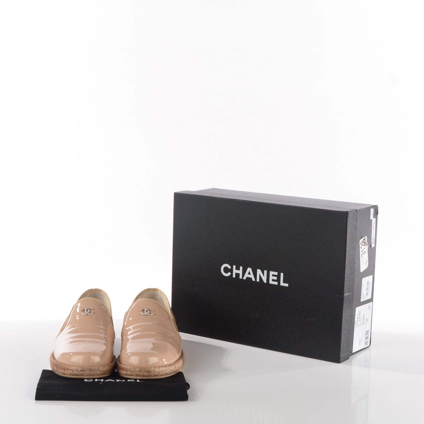 Patent CC Loafers Espadrille 40 Beige