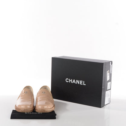 Chanel Patent CC Loafers Espadrille 40 Beige 9 of 9