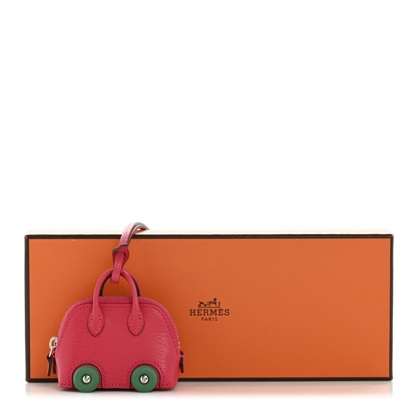 Chevre Chamkila Bolide On Wheels Bag Charm Rose Extreme Vert Vertigo