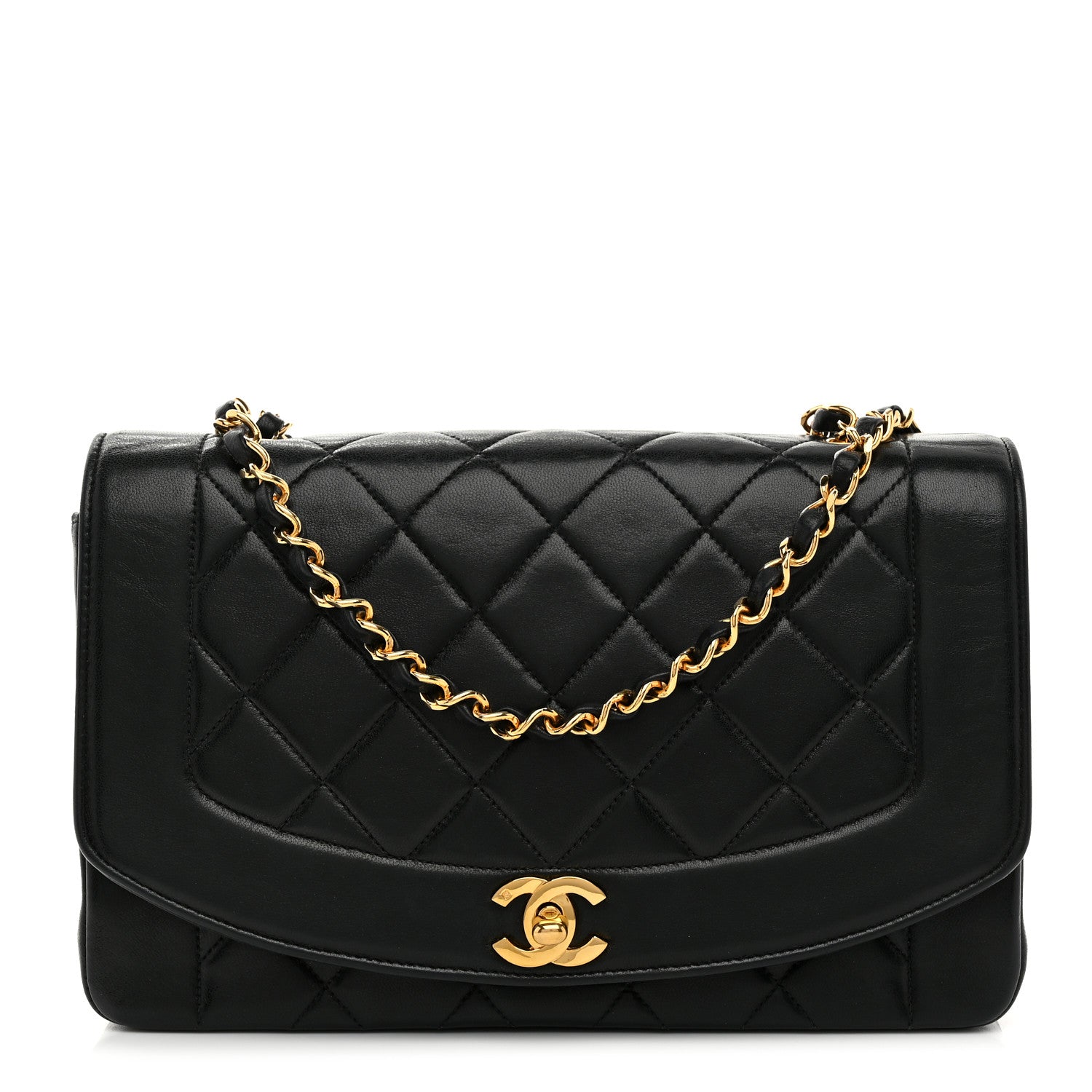 Chanel Lambskin Quilted Small Single Flap Black 1 of 11