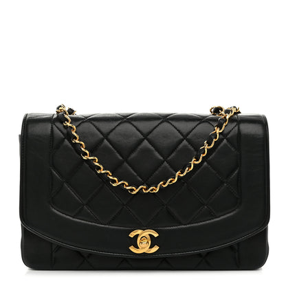 Chanel Lambskin Quilted Small Single Flap Black 1 of 11