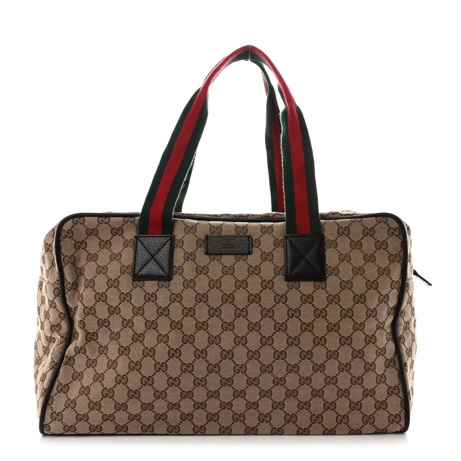 Gucci GG Monogram Web Medium Collapsible Carry On Duffle Beige Brown 1 of 9