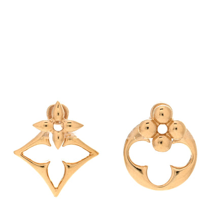 Louis Vuitton Metal LV Flowergram Earrings Gold 1 of 4