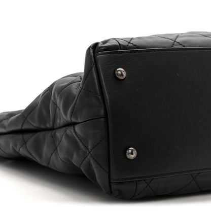 Chanel Calfskin Quilted Large Coco Pleats Tote Black 9 of 13