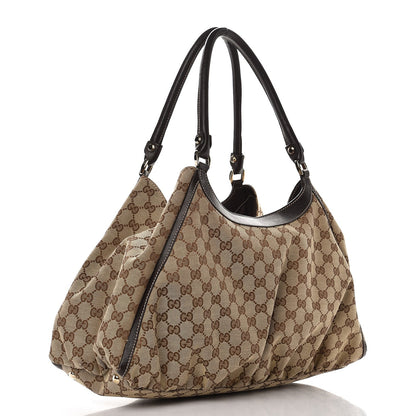 Gucci Monogram Large D Gold Hobo Dark Brown 3 of 11