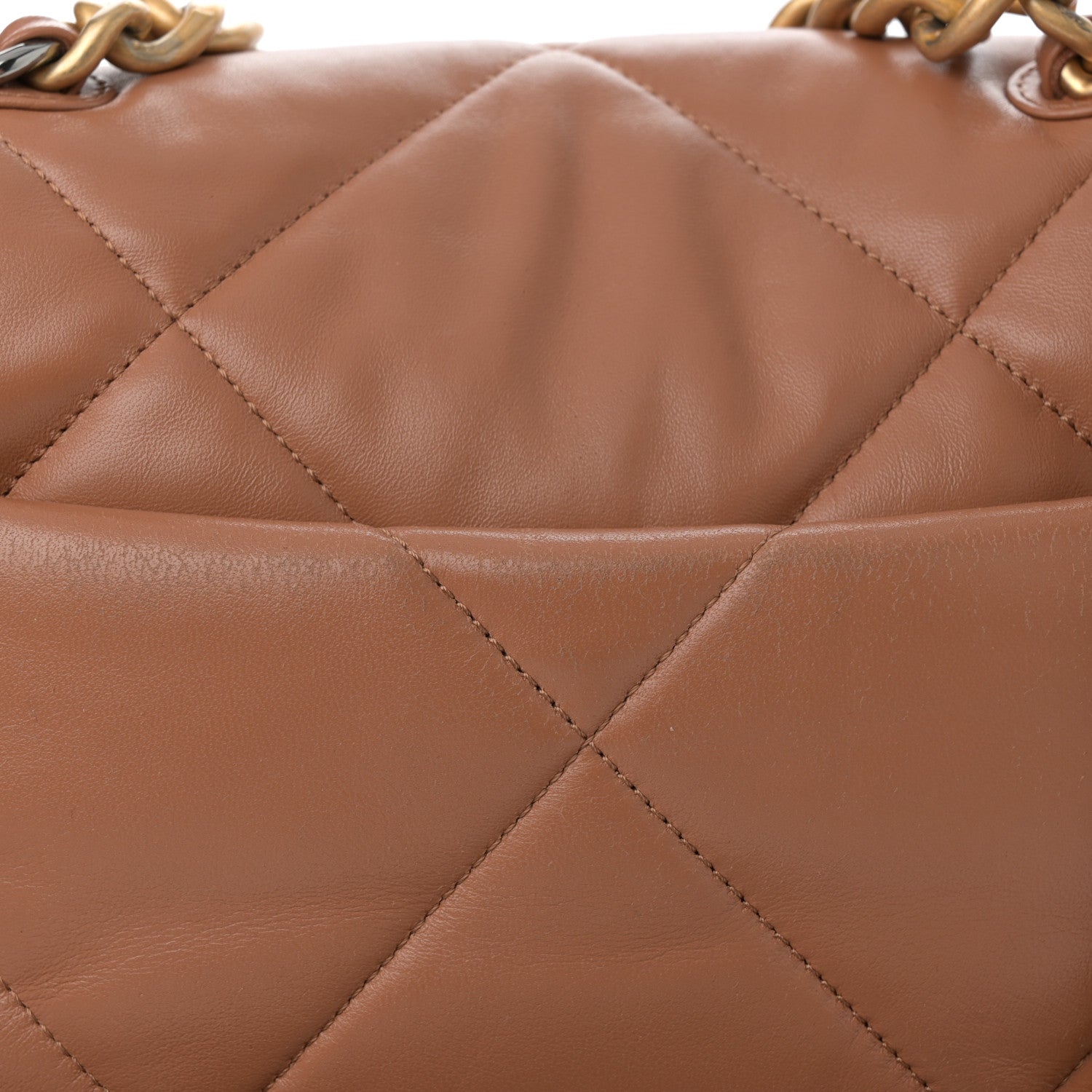 Chanel Lambskin Quilted Medium Chanel 19 Flap Brown 11 of 11