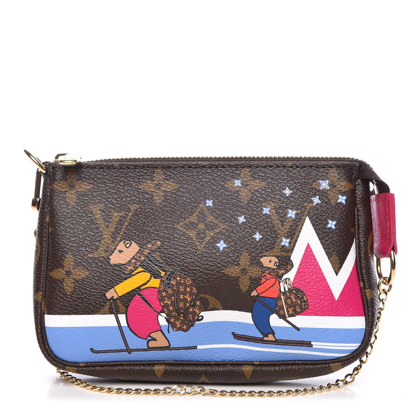 Monogram 2018 Christmas Animation Mini Bears Pochette Accessories