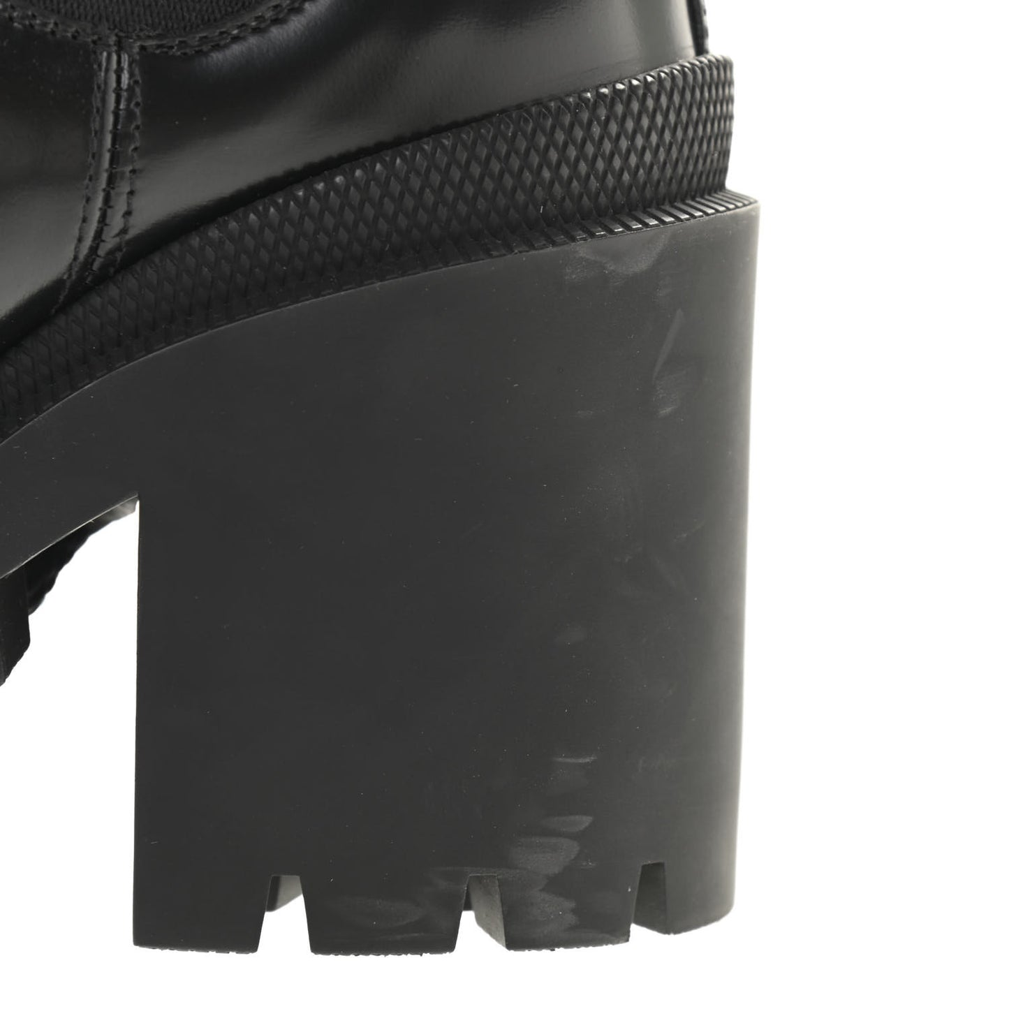 Calfskin Crystal GG Trip Chelsea Ankle Boots 36.5 Black