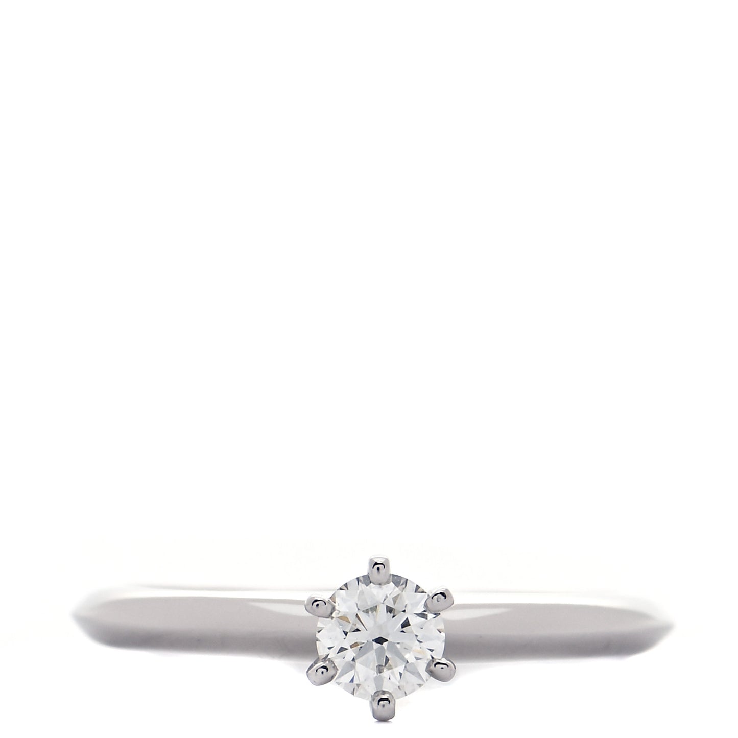 Platinum Diamond .24ct Solitaire Engagement Ring 50 5.25