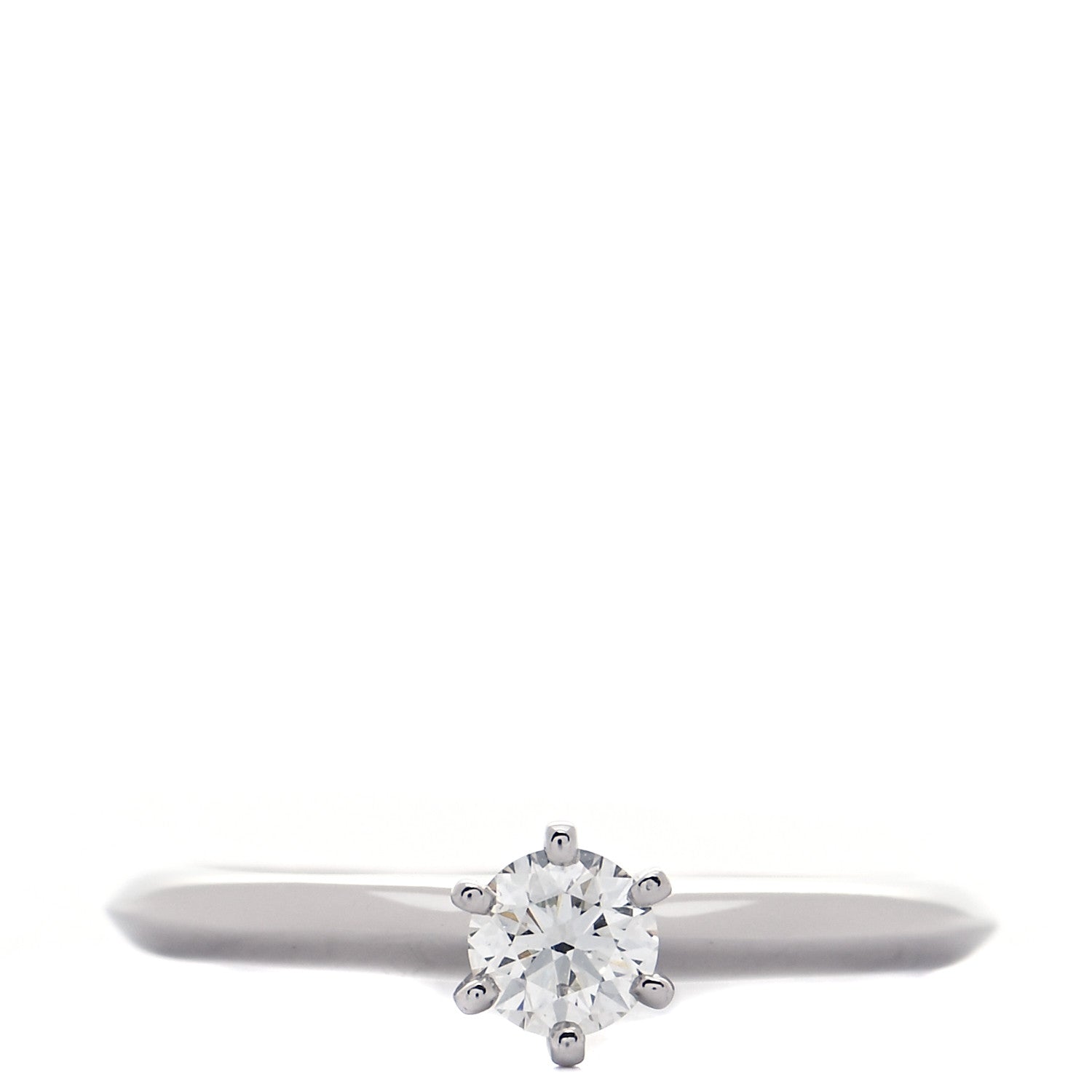 Tiffany Platinum Diamond .24ct Solitaire Engagement Ring 50 5.25 1 of 6