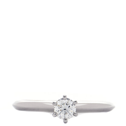 Tiffany Platinum Diamond .24ct Solitaire Engagement Ring 50 5.25 1 of 6