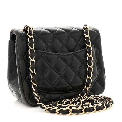 Chanel Lambskin Quilted Mini Square Flap Black 3 of 14