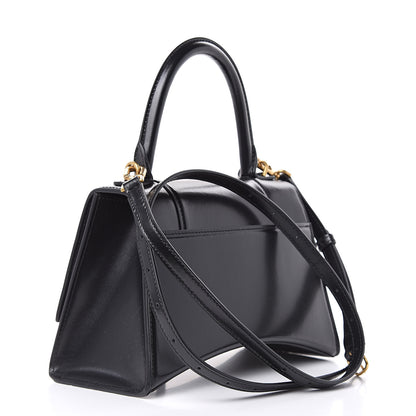 Balenciaga Shiny Box Calfskin Small Hourglass Top Handle Bag Black 3 of 9