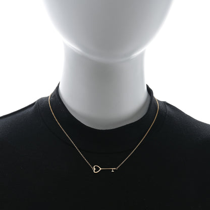 Tiffany 18K Rose Gold Heart Key Pendant Necklace 3 of 4