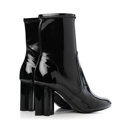 Louis Vuitton Patent Silhouette Ankle Boots 37.5 Black 3 of 4