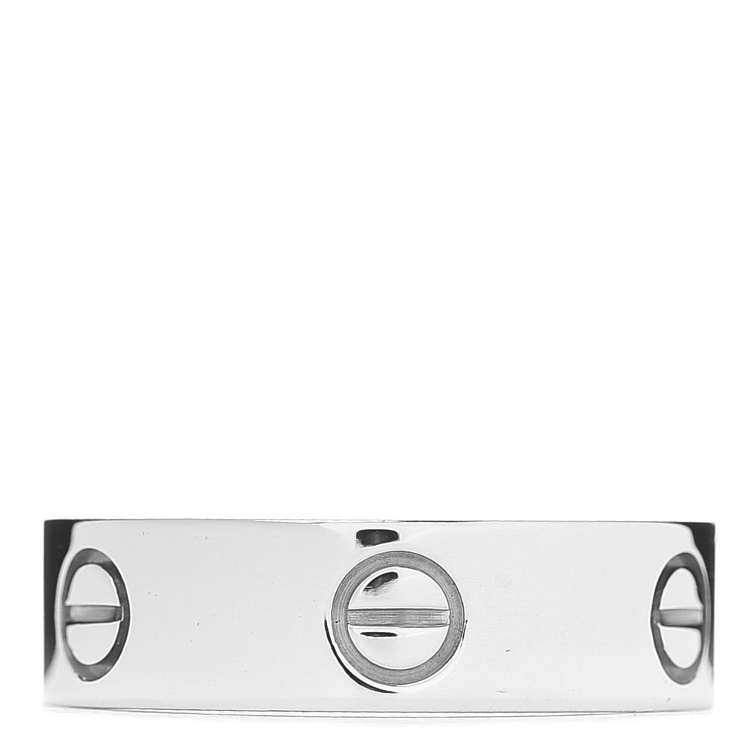 Cartier 18K White Gold 5.5mm LOVE Ring 58 8.25 3 of 4