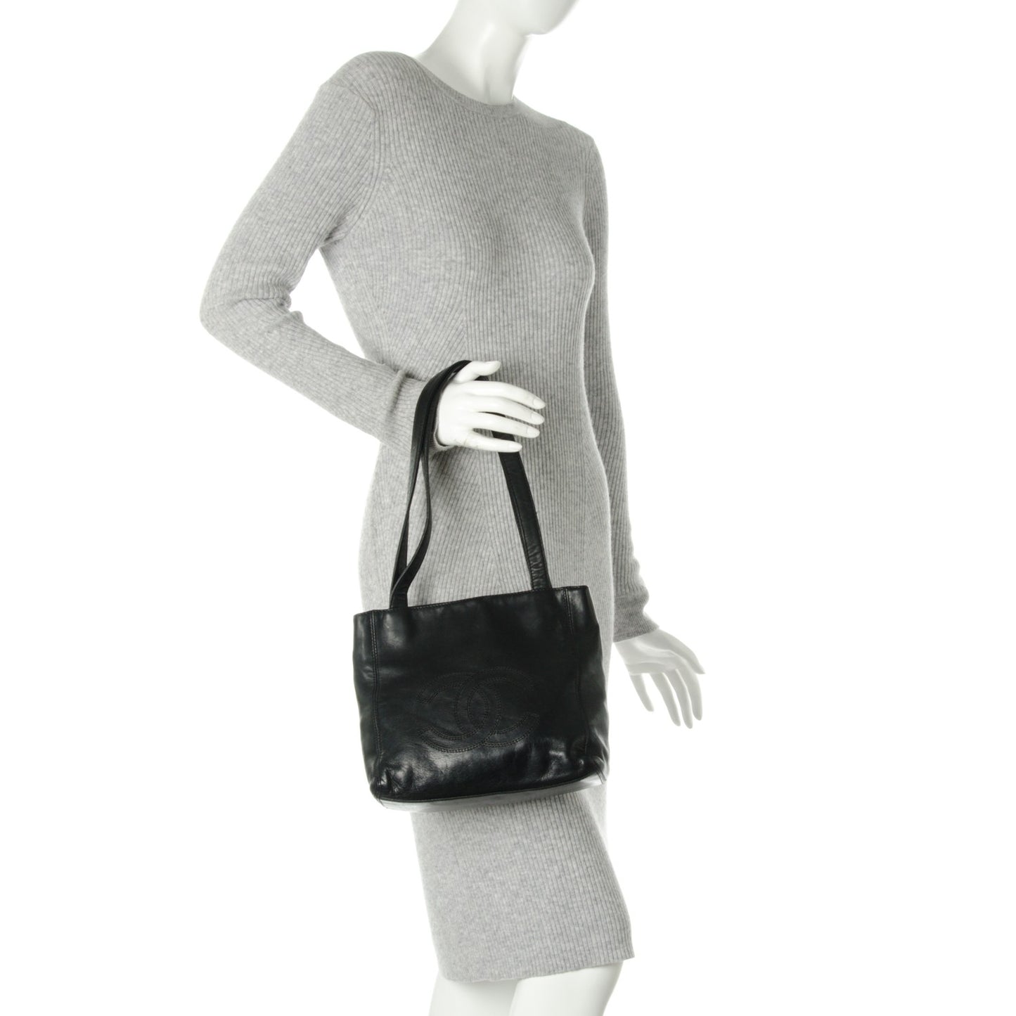 Lambskin CC Tote Black