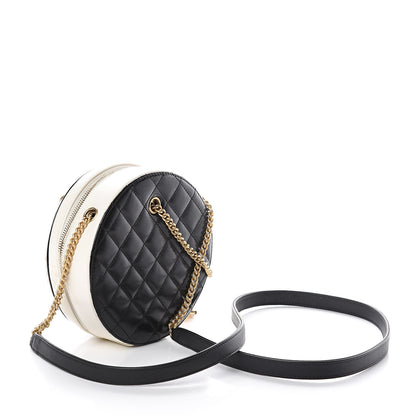 Chanel Crumpled Calfskin Cotton Small En Vogue Round Bag Black 2 of 9