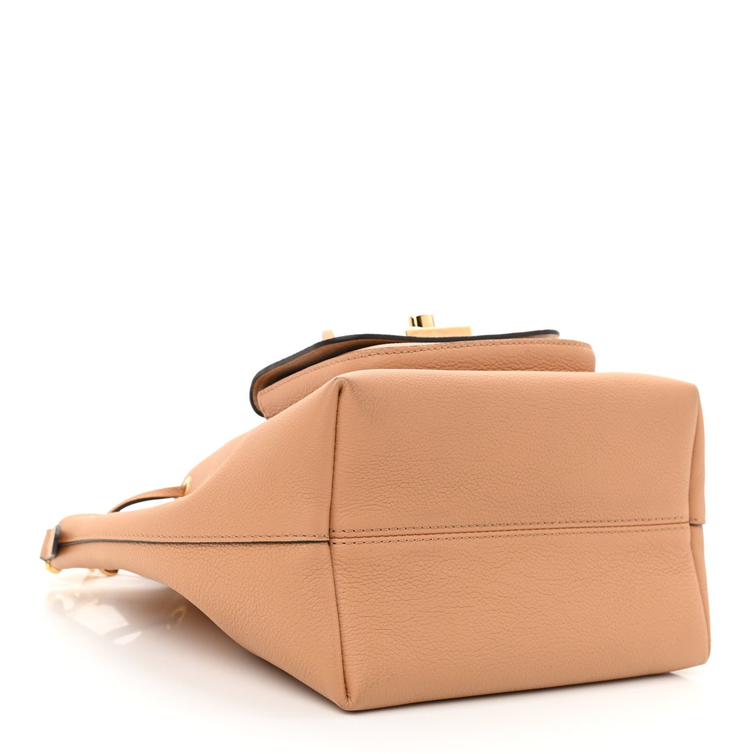 Louis Vuitton Calfskin Lockme Bucket MM Arizona Beige 4 of 7