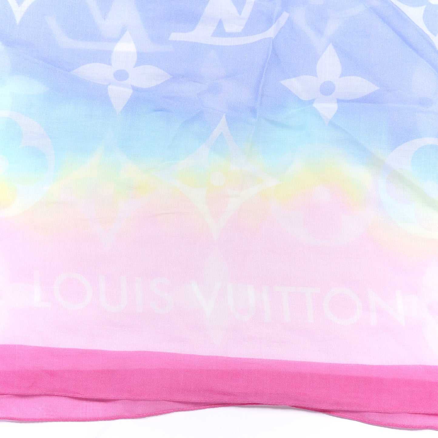 Cotton Monogram Escale Pareo Stole Rose