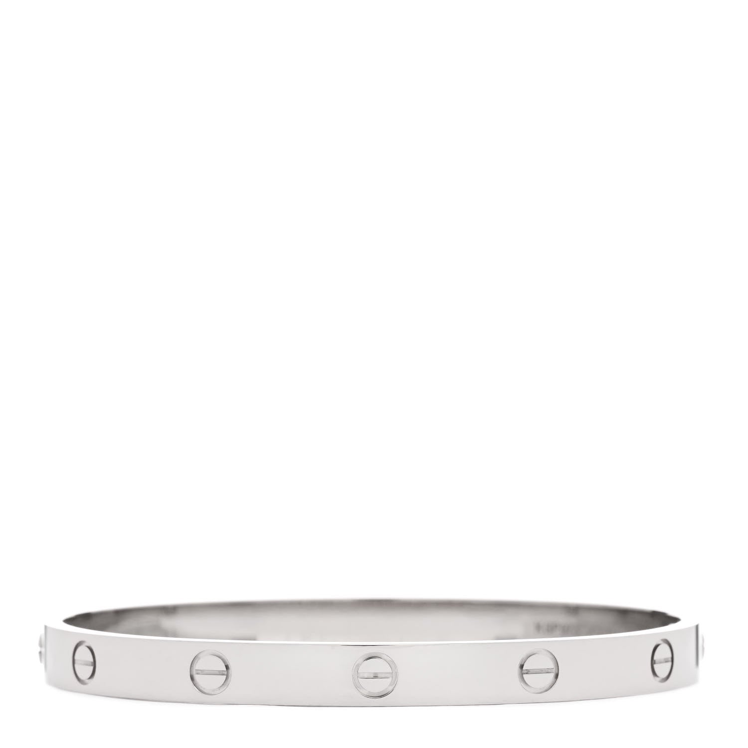 Cartier 18K White Gold LOVE Bracelet 19 2 of 6