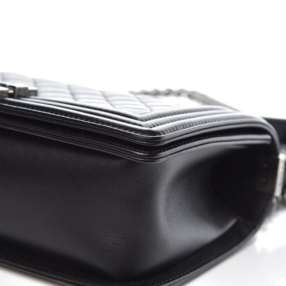 Chanel Lambskin Quilted Medium Boy Flap Black 9 of 10