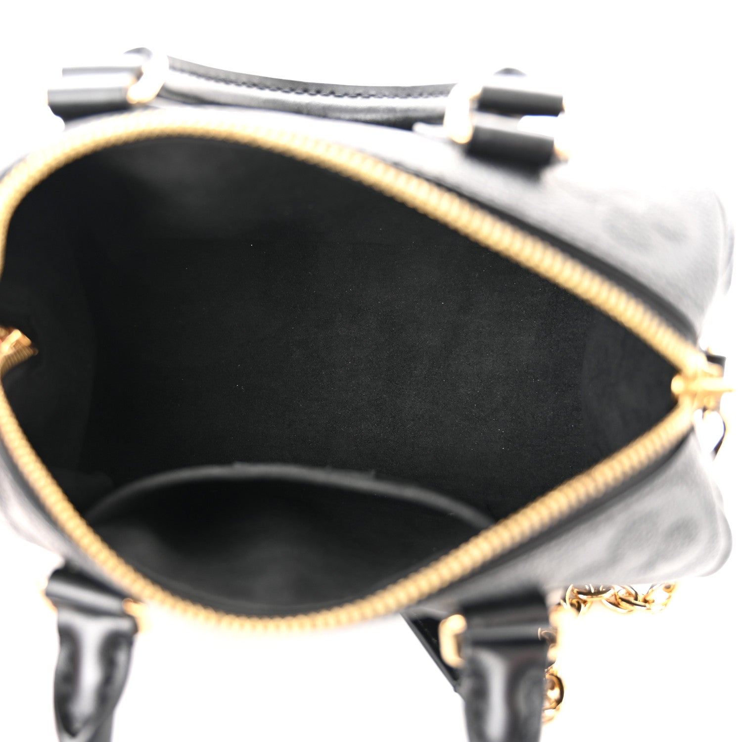 Louis Vuitton Empreinte Monogram Giant Speedy Bandouliere 20 Black 5 of 10