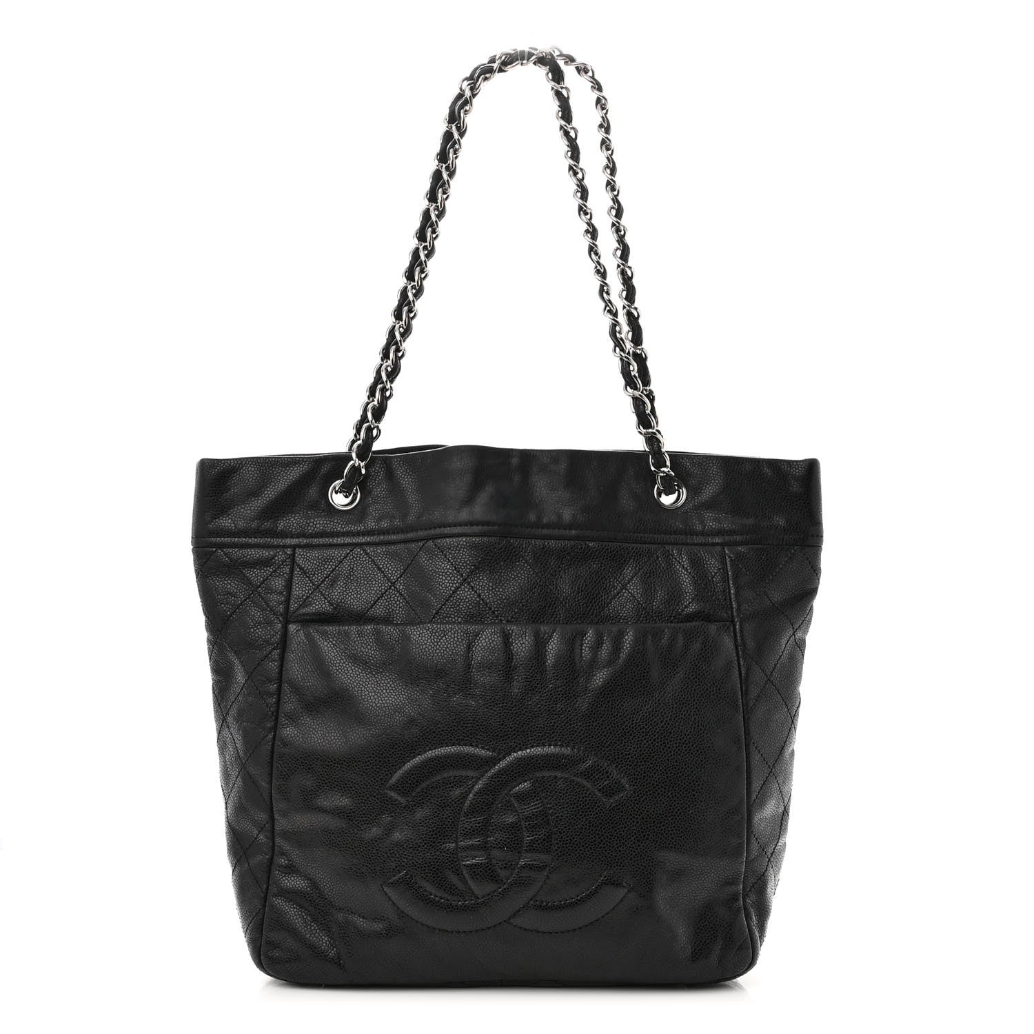 Chanel Caviar Stitched Timeless CC Soft Tote Black 1 of 9