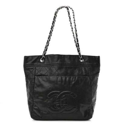 Chanel Caviar Stitched Timeless CC Soft Tote Black 1 of 9