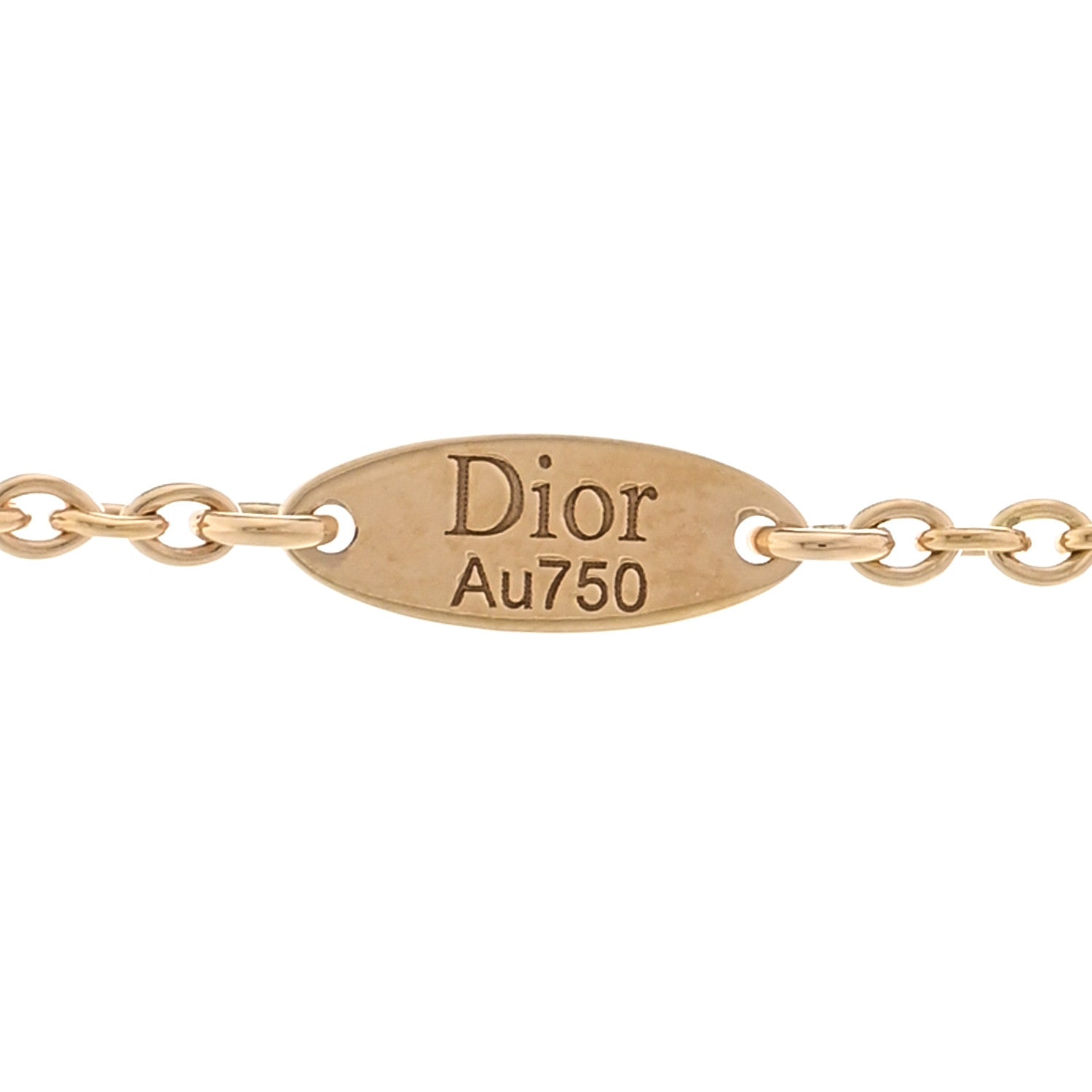 Christian Dior 18K Yellow Gold Diamond Dioramour Pendant Necklace 4 of 6