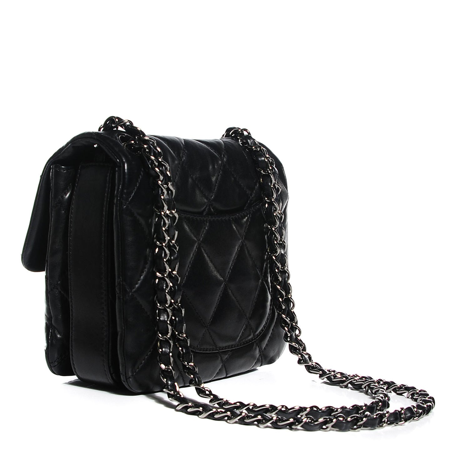Lambskin Quilted Mini Chanel 3 Flap Black