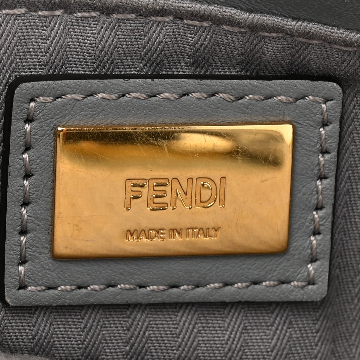 Fendi Vitello Elite Petite 2Jours Tote Grigio Grigio Chiaro 7 of 16