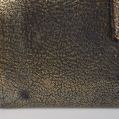 Alexander McQueen Metallic Calfskin Skull Continental Wallet Antique Gold 13 of 16