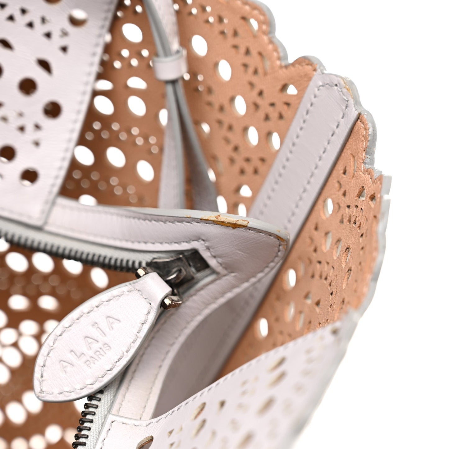 Lux Calfskin Vienne Wave Mina 32 Bag Perle