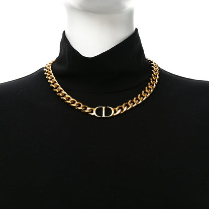 Christian Dior Metal Choker Necklace Gold 3 of 10